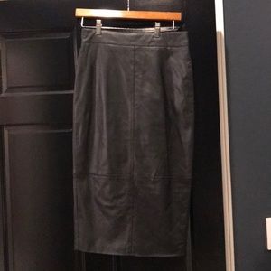 Faux leather skirt